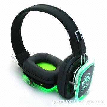 Fantastic LED Lighting Wireless Silent Disco Headphones, 40mm Mylar Speaker
